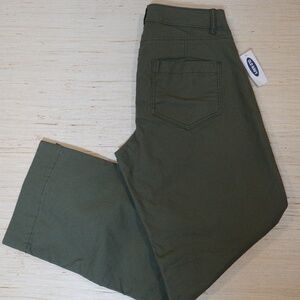 Old Navy Women’s Green Chino Pants Size 4 Straight Leg Casual Workwear